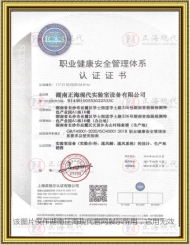 職業(yè)健康管理體系要求認(rèn)證證書(shū)